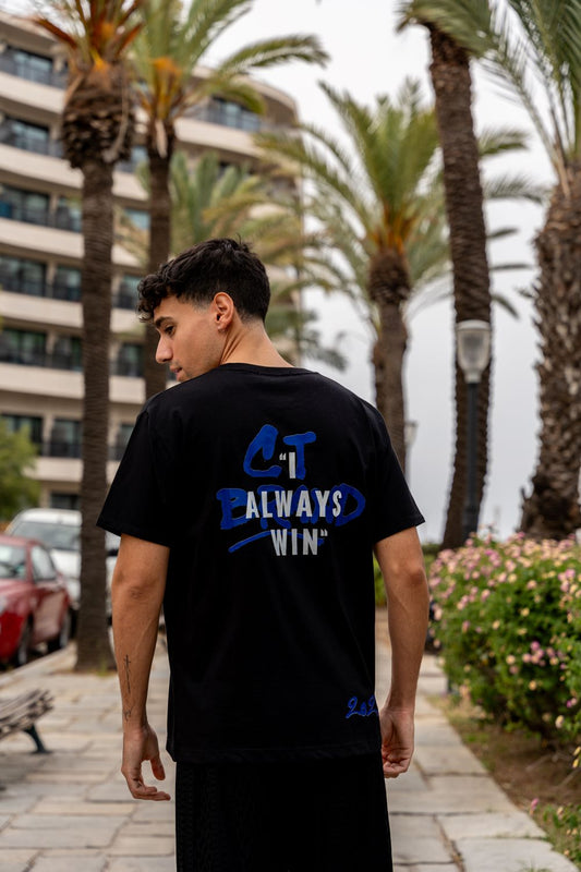 " I ALWAYS WIN " BLACK T-SHIRT