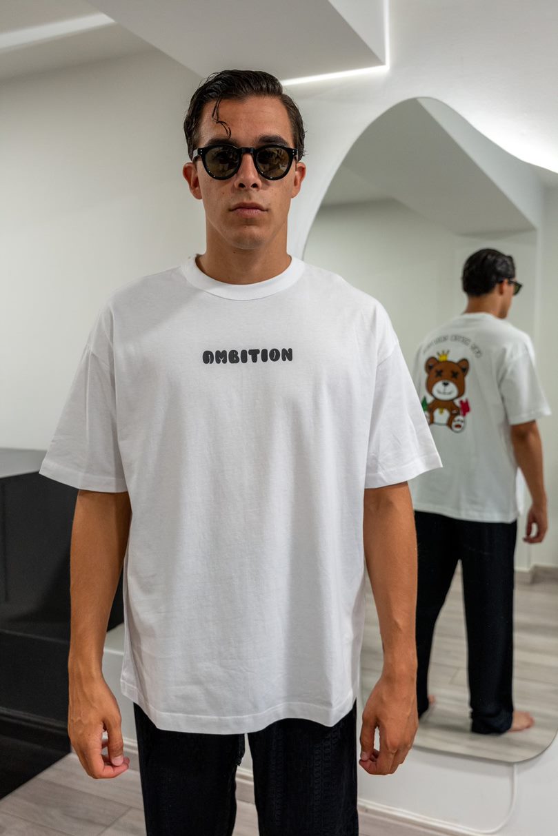 "AMBITION" LIMITED EDITION OVERSIZED T-SHIRT WHITE