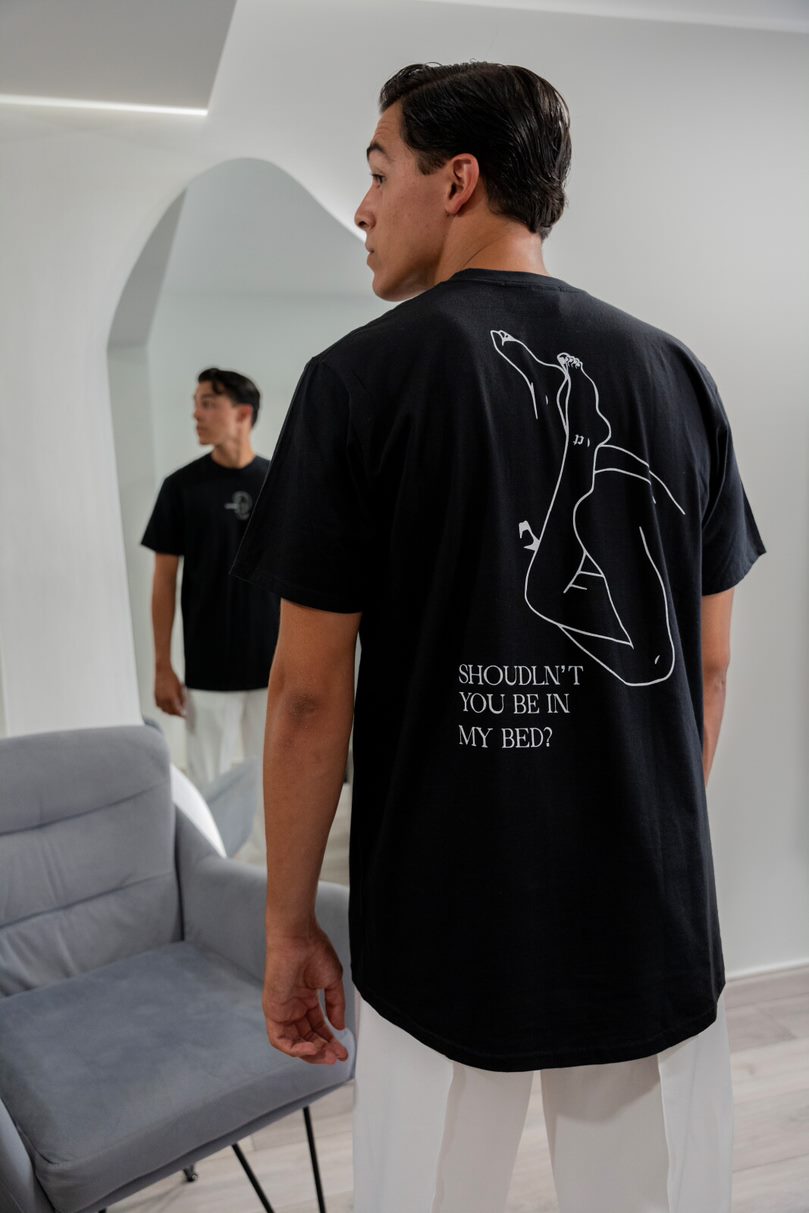 "LINE ART" T-SHIRT BLACK